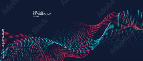 Abstract background with dynamic waves.	
