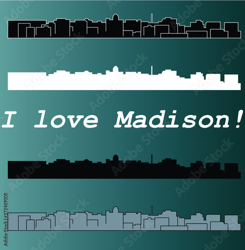 Madison, Wisconsin (city silhouette)