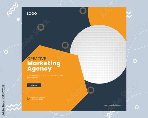 Corporate instagram post template Free EPS
