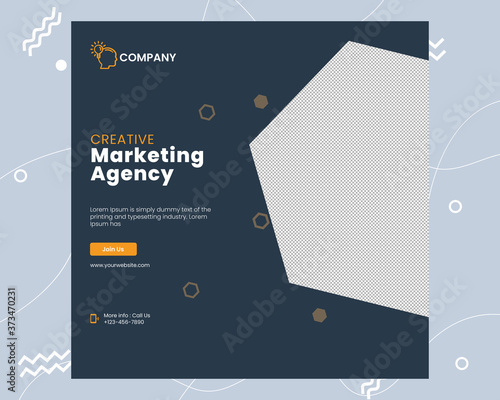 Corporate instagram post template Free EPS