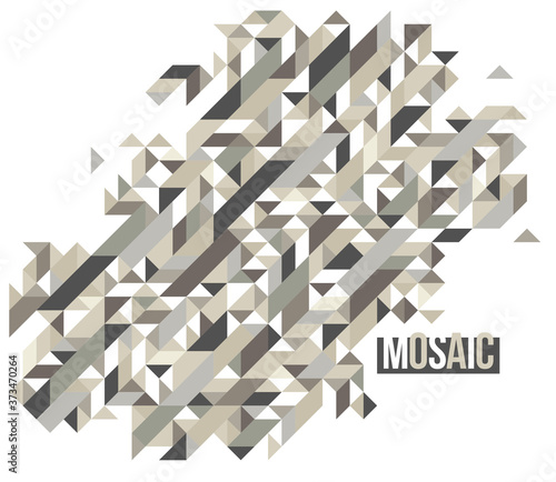 Abstract monochrome gray colors mosaic vector background, artistic design element trendy modern style, texture beautiful digital art.