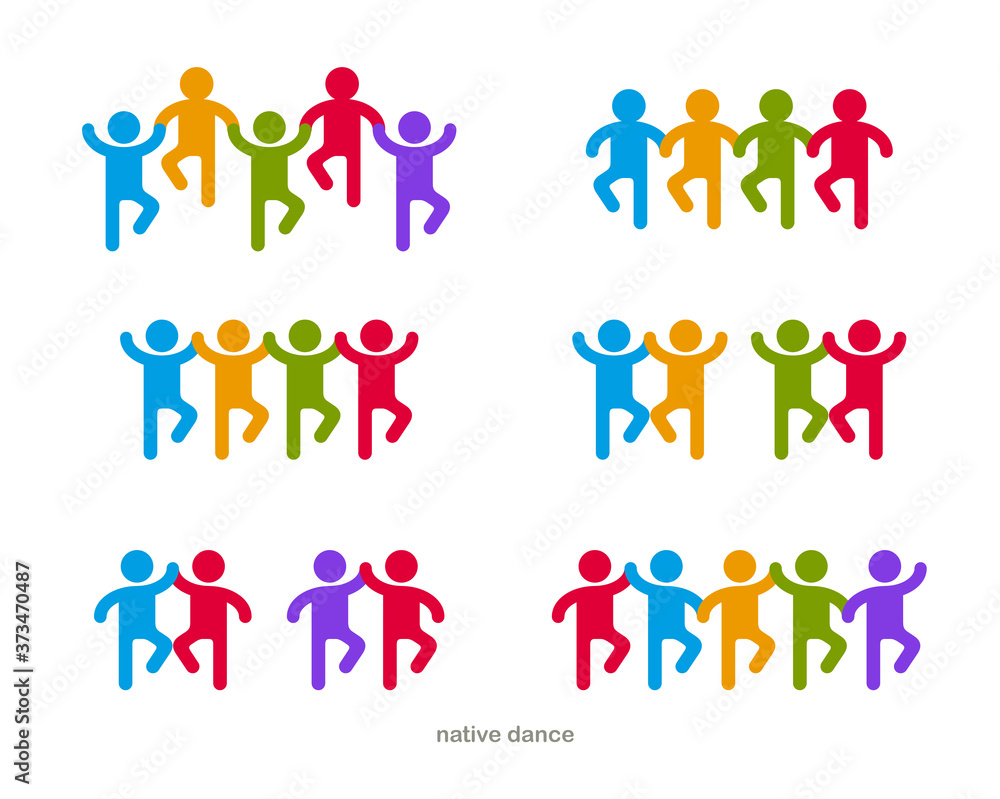 Native dances funny vector icon isolated on white, cute people comical dancing carnival traditional folklore festival. Native dances funny vector icon isolated on white, cute people comical dancing carnival traditional folklore festival.