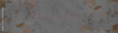 Rust background banner wide panorama banner - Rusty grunge dark anthracite grey gray concrete stone cement wall texture