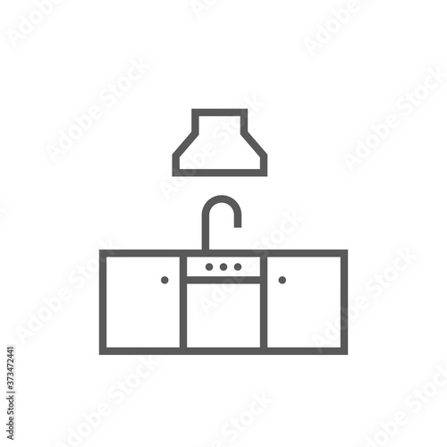 Sink with cabinets showing kitchen