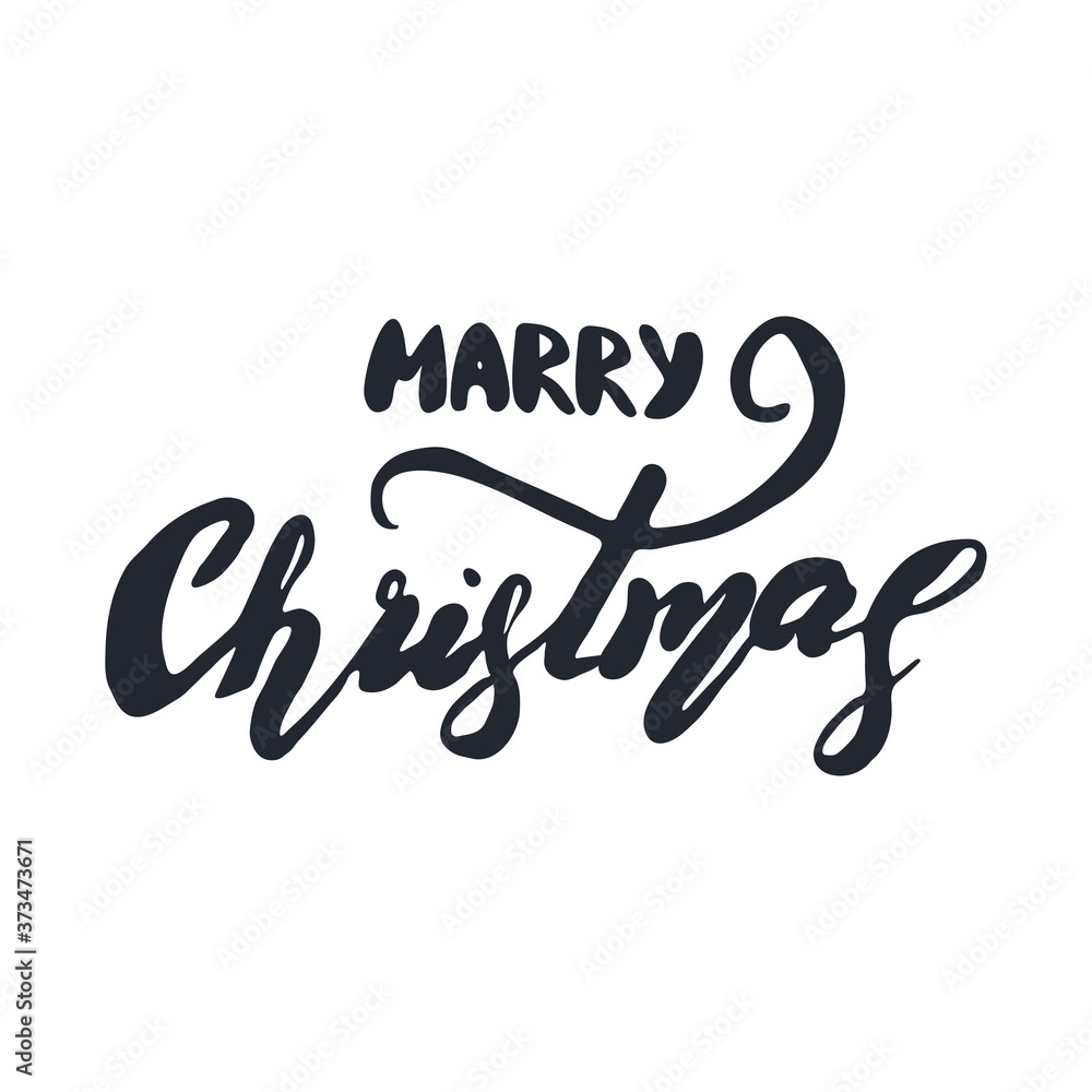 Lettering Marry Christmas. In isolation. Lettering Marry Christmas. In isolation.