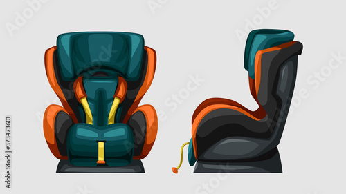 front and side view baby car seat