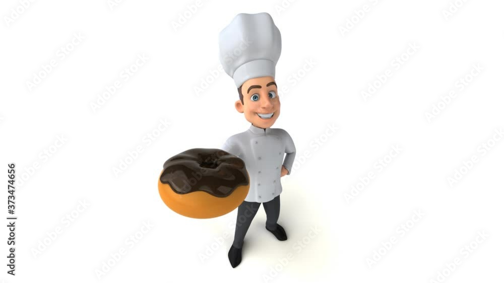 Fun 3D cartoon chef