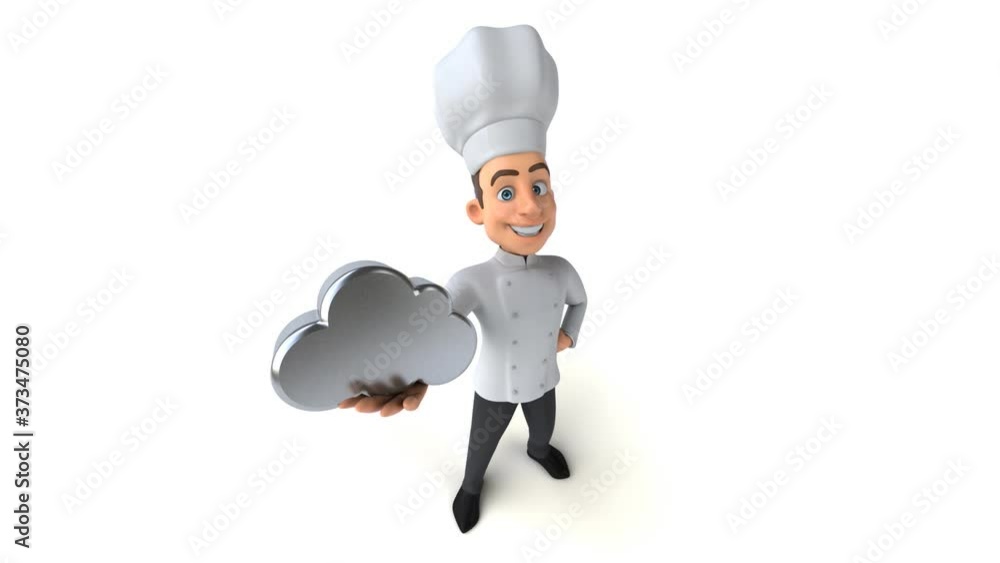 Fun 3D cartoon chef