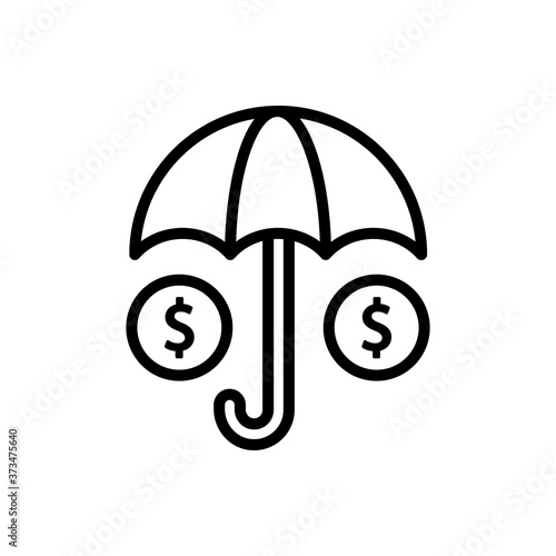 Investment, insurance, umbrella icon. Simple line, outline vector elements of economy icons for ui and ux, website or mobile application