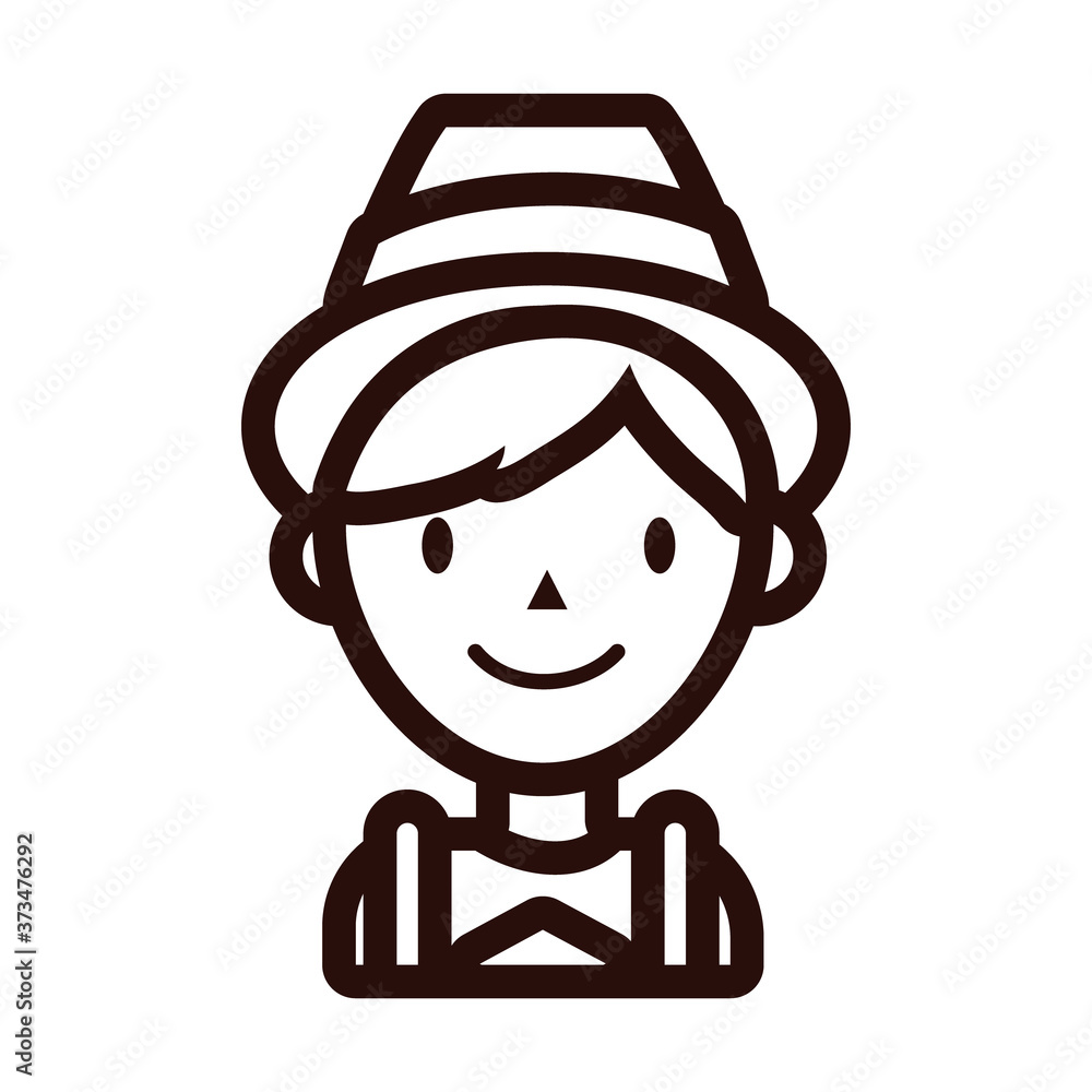 man in traditional oktoberfest costume line style icon man in traditional oktoberfest costume line style icon