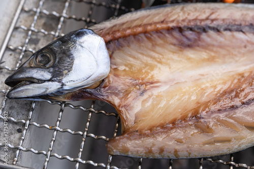 サバの干物のお頭付き