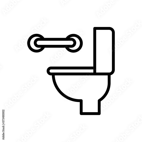 Toilet old people icon. Simple line, outline vector elements of nursing home icons for ui and ux, website or mobile application