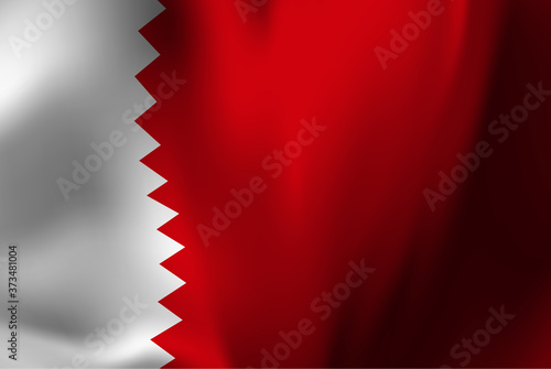 Waving flag of the Bahrain. Waving Bahrain flag