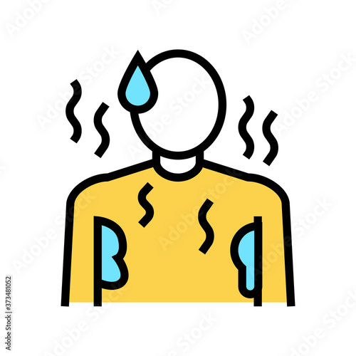 sweat perspiration human color icon vector. sweat perspiration human sign. isolated symbol illustration