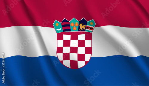 Waving flag of the Croatia. Waving Croatia flag