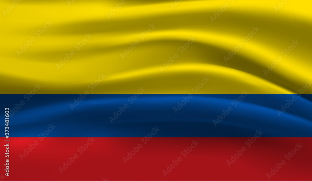Fototapeta premium Waving flag of the Ecuador. Waving Ecuador flag