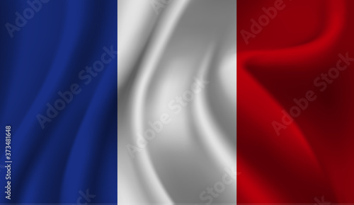 Waving flag of the France. Waving France flag