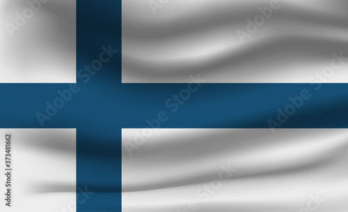 Waving flag of the Finland. Waving Finland flag