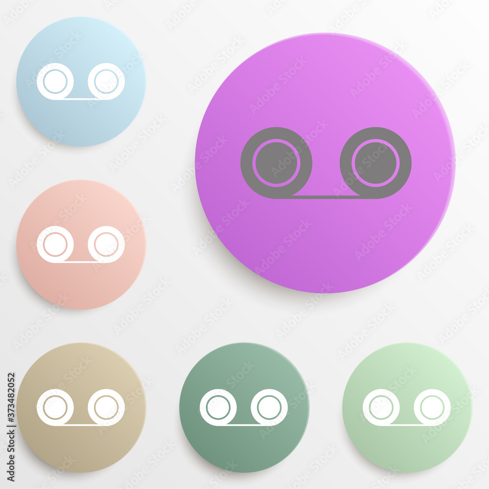 Push pin badge color set. Simple glyph, flat vector of web icons for ui and ux, website or mobile application Push pin badge color set. Simple glyph, flat vector of web icons for ui and ux, website or mobile application