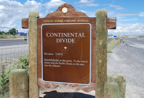 Continental Divide of the Americas on Route 66 in New Mexico, USA. August 6, 2007.