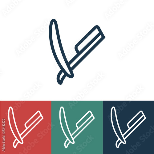 Linear vector icon with razor blade