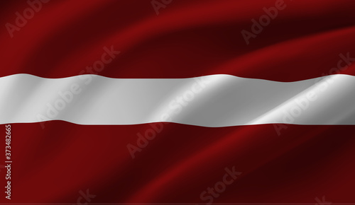 Waving flag of the Latvia. Waving Latvia flag