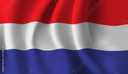 Waving flag of the Netherlands. Waving Netherlands flag