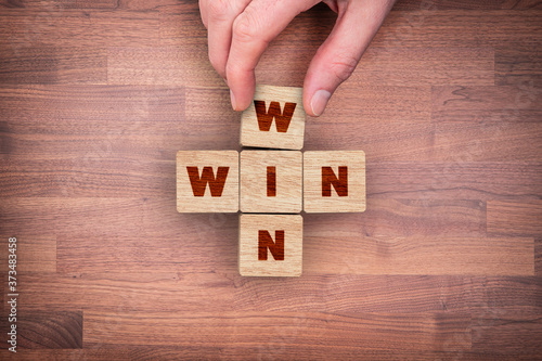Win-win cooperative strategy concept.