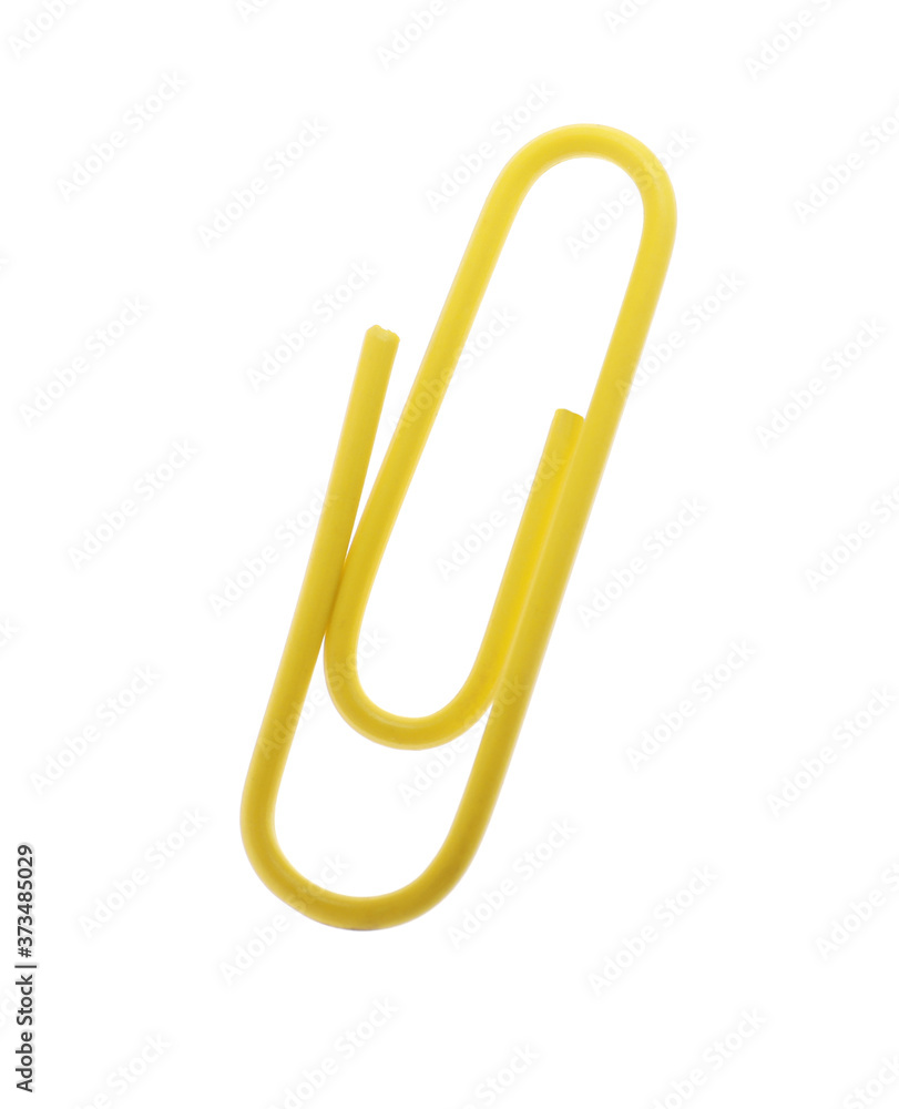 Colorful paper clip isolated on white. School stationery Colorful paper clip isolated on white. School stationery