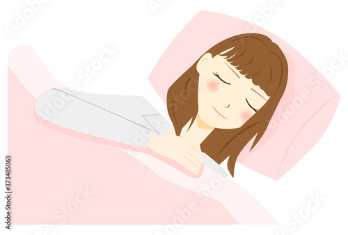 睡眠をとる女性