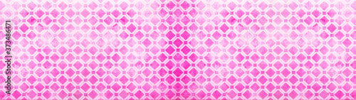 Seamless light grunge pink white cement stone concrete paper textile tile wallpaper texture wide background banner panorama, with hexagonal hexagon diamond / rhombus / lozenge shape pattern print