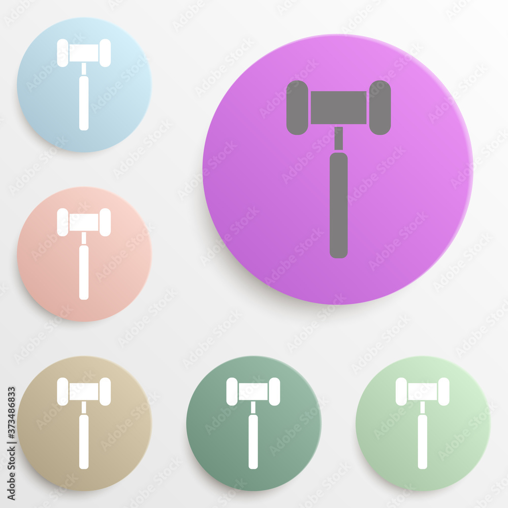 judge gavel badge color set. Simple glyph, flat vector of web icons for ui and ux, website or mobile application judge gavel badge color set. Simple glyph, flat vector of web icons for ui and ux, website or mobile application