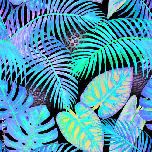 Watercolor abstract summer ...