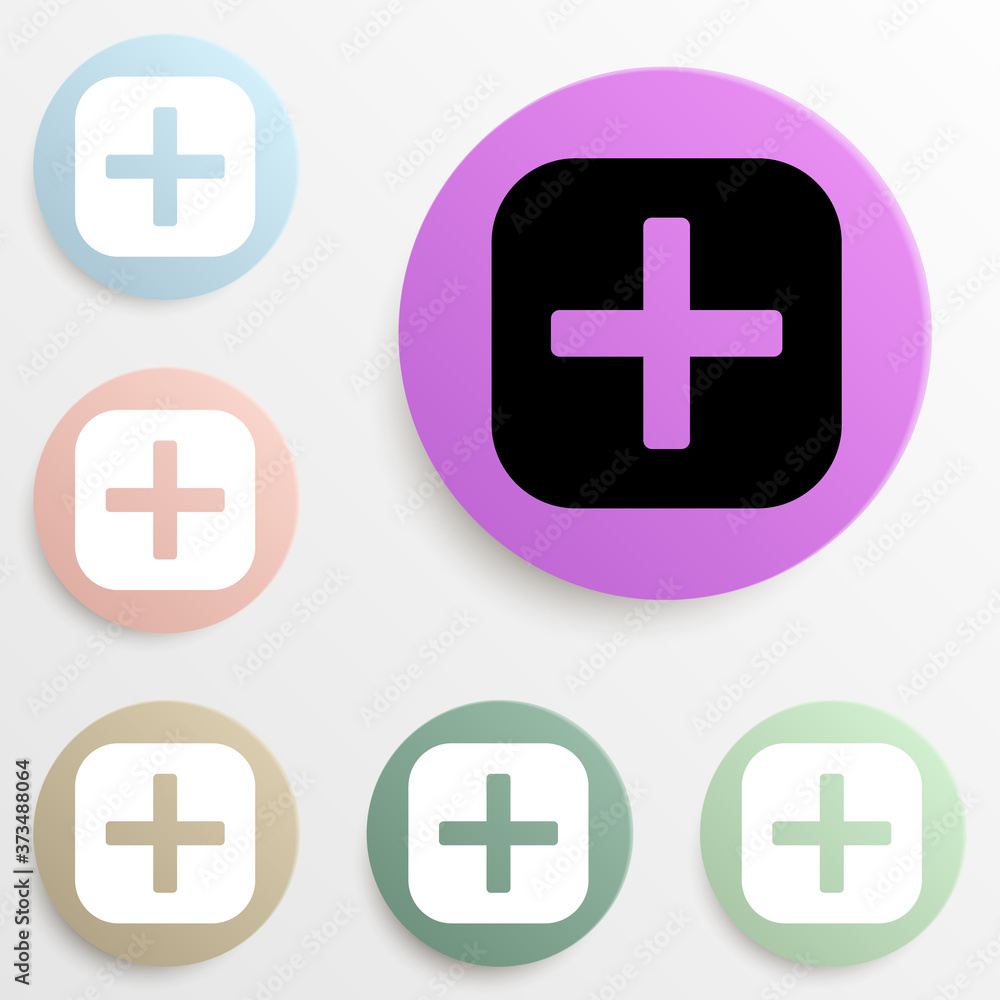 pharmacy sign badge color set. Simple glyph, flat vector of web icons for ui and ux, website or mobile application pharmacy sign badge color set. Simple glyph, flat vector of web icons for ui and ux, website or mobile application