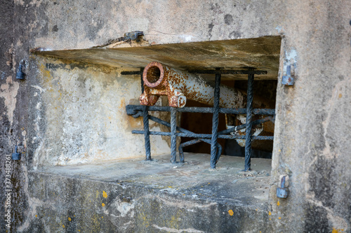 Photography Old gun of artillery from the first world war