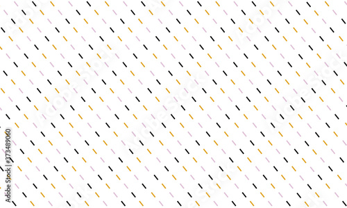 Multi coloured dash line pattern on white background vector
