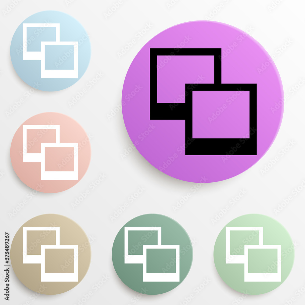 two layers badge color set. Simple glyph, flat vector of web icons for ui and ux, website or mobile application two layers badge color set. Simple glyph, flat vector of web icons for ui and ux, website or mobile application