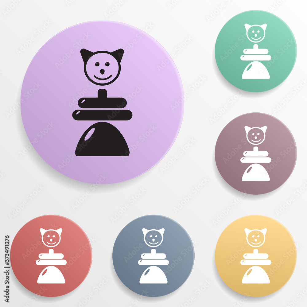 Whirligig toy icon. Toy element badge color set icon. Simple glyph, flat vector of toys icons for ui and ux, website or mobile application Whirligig toy icon. Toy element badge color set icon. Simple glyph, flat vector of toys icons for ui and ux, website or mobile application