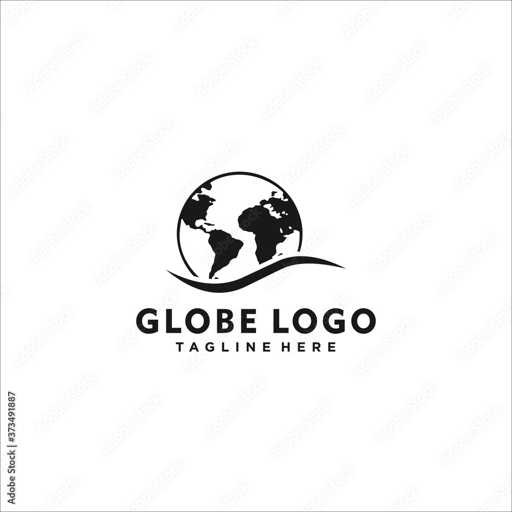 globe logo design template silhouette vector globe logo design template silhouette vector
