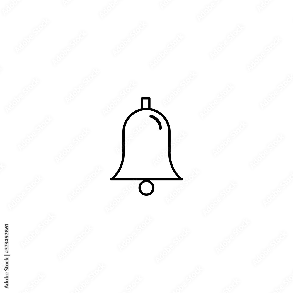 bell icon illustration black outline design vector bell icon illustration black outline design vector