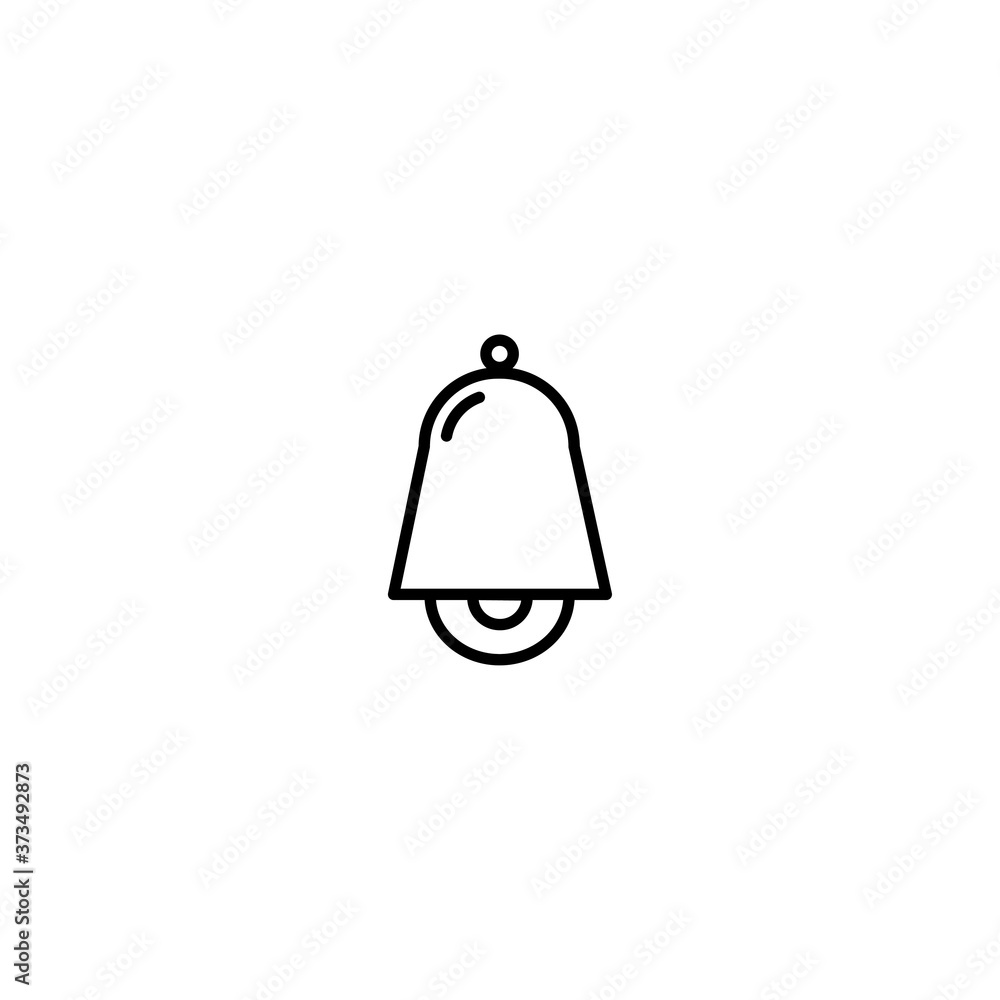 bell icon illustration black outline design vector bell icon illustration black outline design vector