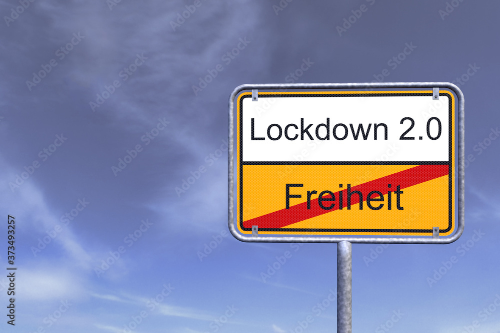 3d Illustation - Ortsschild - Ortstafel - Coronavirus - Freiheit - Lockdown 2.0 - Himmel - Wolken 3d Illustation - Ortsschild - Ortstafel - Coronavirus - Freiheit - Lockdown 2.0 - Himmel - Wolken