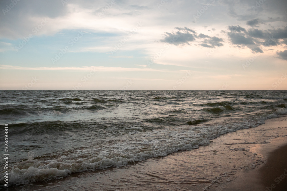 Very beautiful and soft sea in the evening Very beautiful and soft sea in the evening