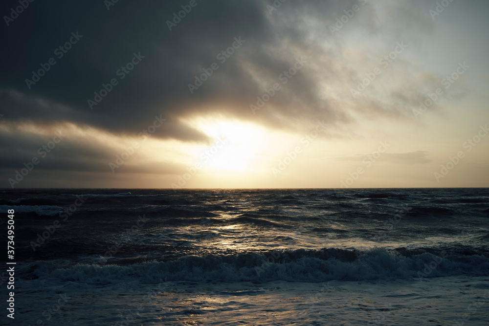 sunset over the sea sunset over the sea