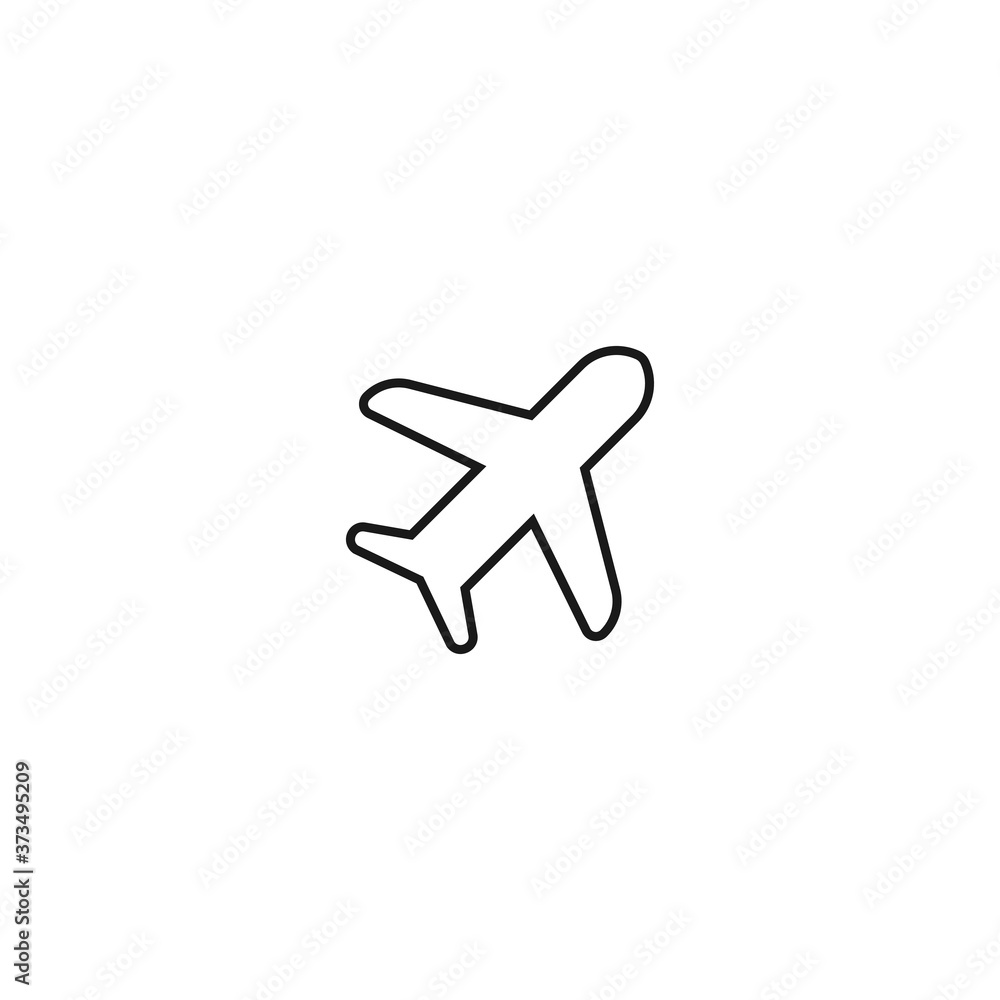 airplane icon on white background airplane icon on white background