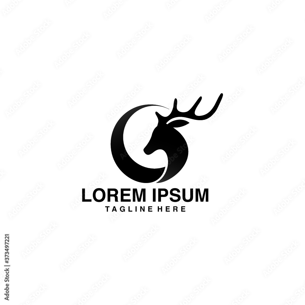 Deer Logo Vector Illustration Icon Deer Logo Vector Illustration Icon