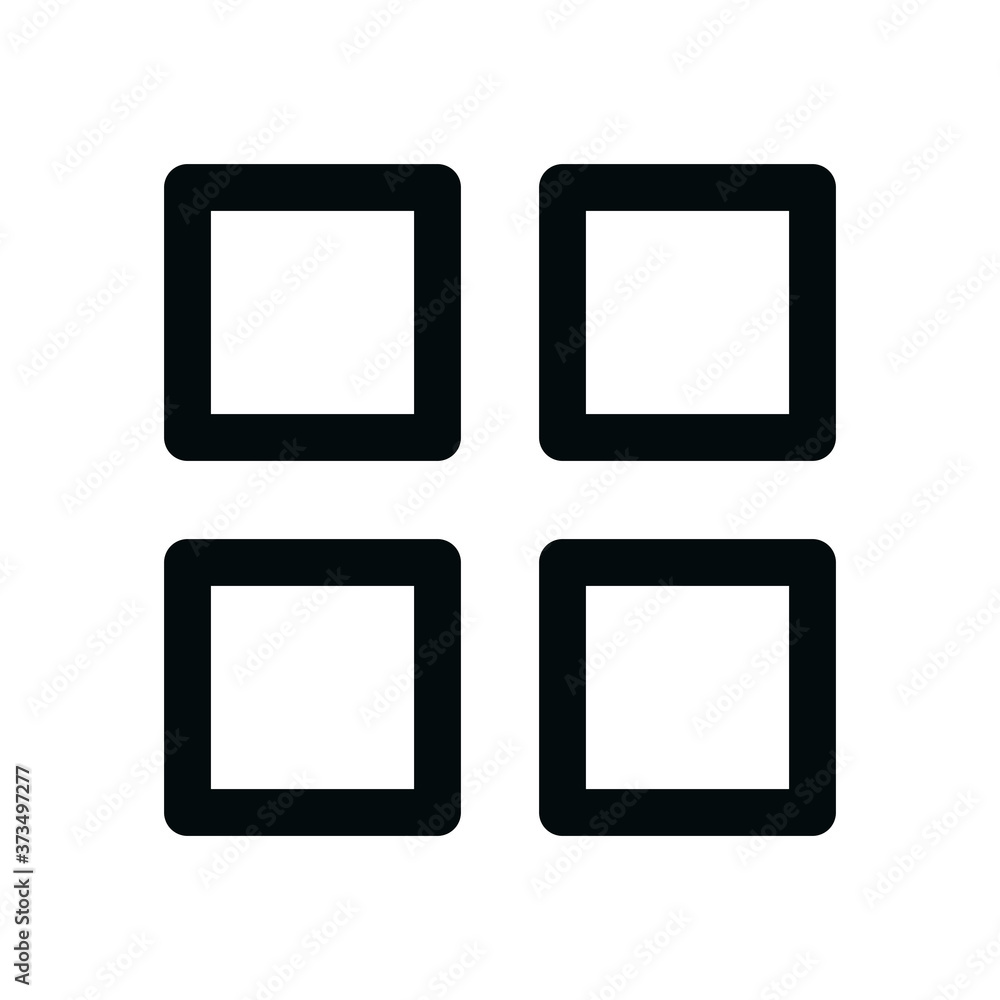 Online store catalog grid isolated icon, website box menu linear icon, blocks grid menu outline vector icon with editable stroke Online store catalog grid isolated icon, website box menu linear icon, blocks grid menu outline vector icon with editable stroke