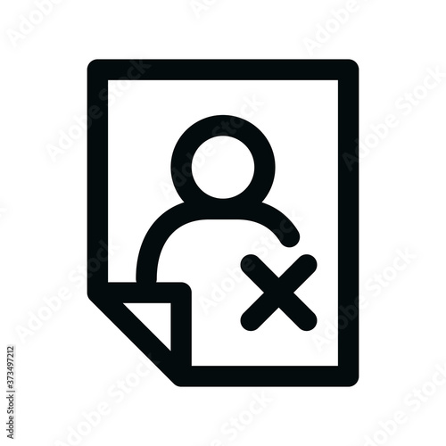 Blacklist isolated icon, stoplist linear icon, invalidate outline vector icon with editable stroke