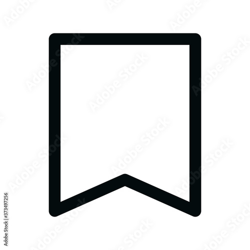 Bookmark isolated icon, favorite linear icon, add to favourites outline vector icon with editable stroke