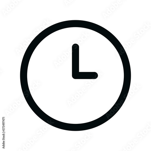 Shop opening hours isolated icon, working hours linear icon, clock outline vector icon with editable stroke